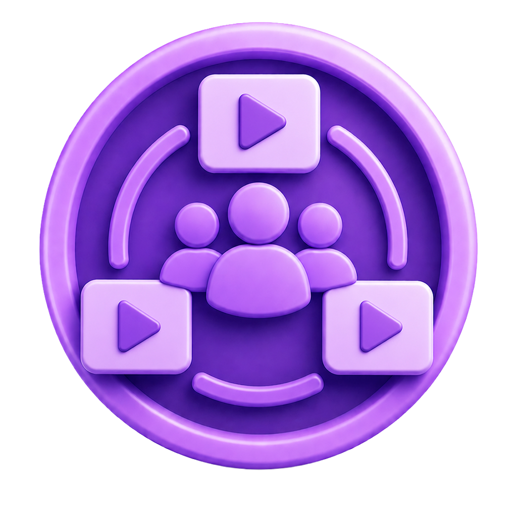 Illustration of PopMe Flows: videos shared in groups