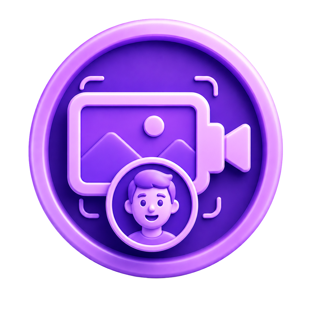 Open the camera in the PopMe app