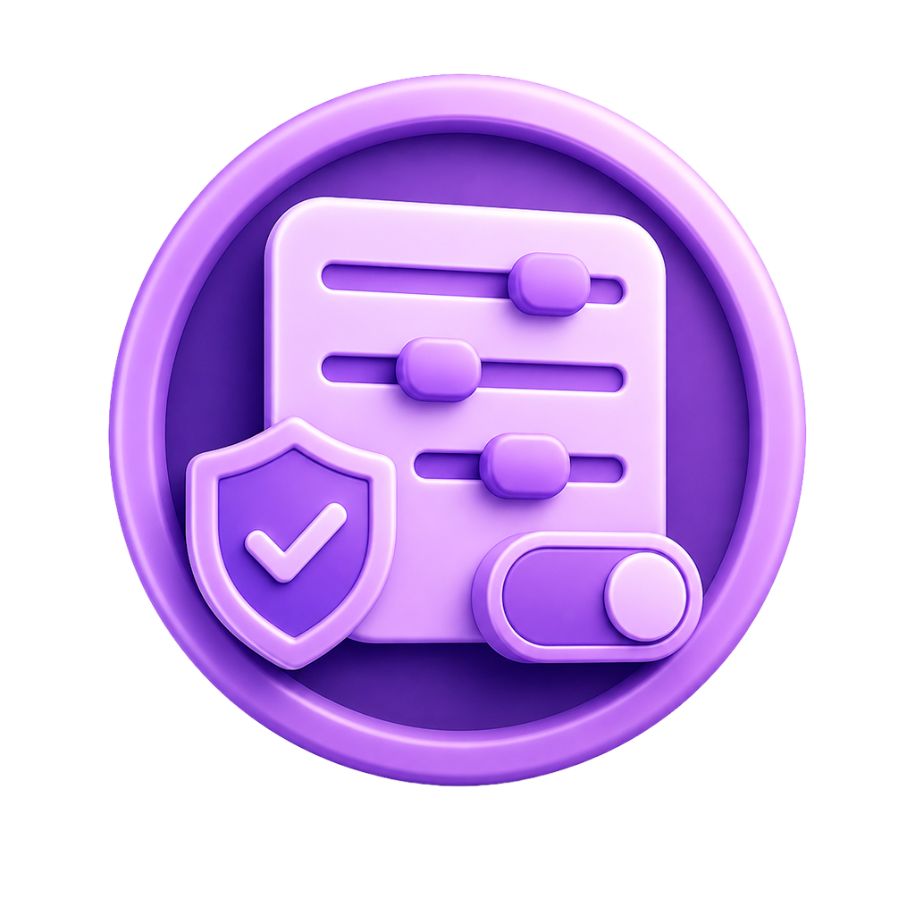 Illustration of privacy controls in the PopMe app